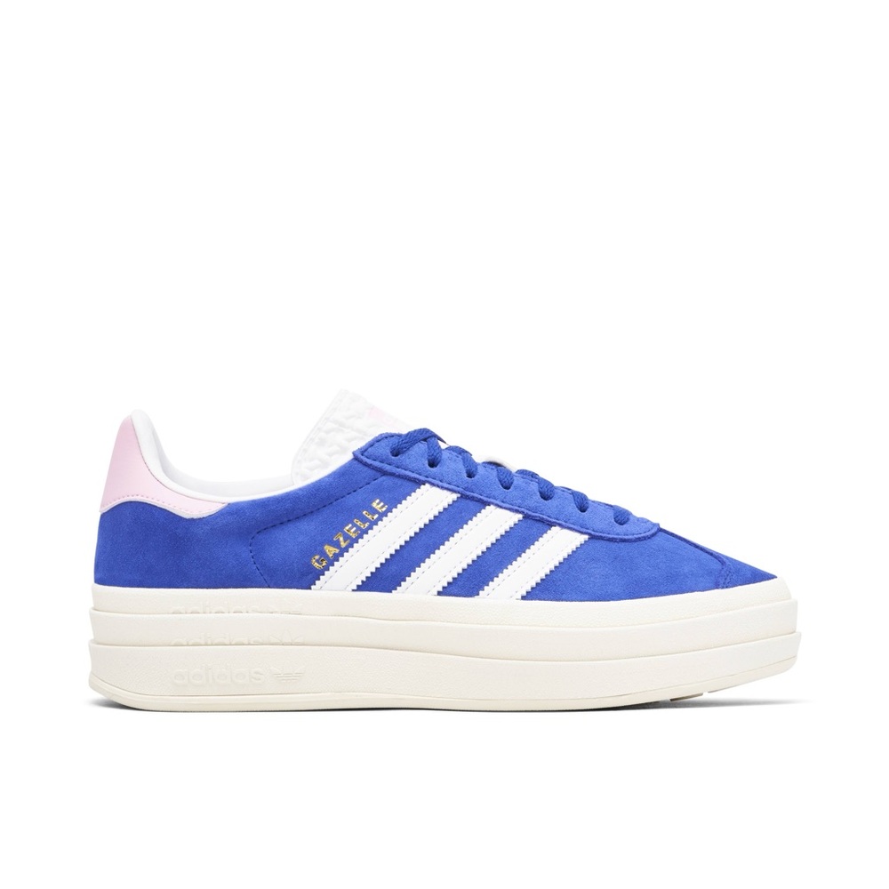 Adidas Gazelle Bold True Pink Platform Sneakers - Blue